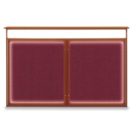 United Visual Products Open Faced Traditional Rounded Corkboard UV647ARC-BRONZE-KEYLIME